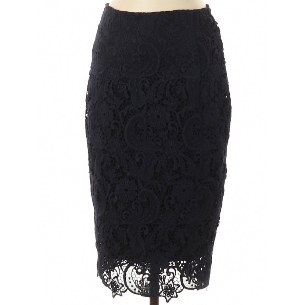 Blue Lace Zara Basic Pencil Skirt Size S